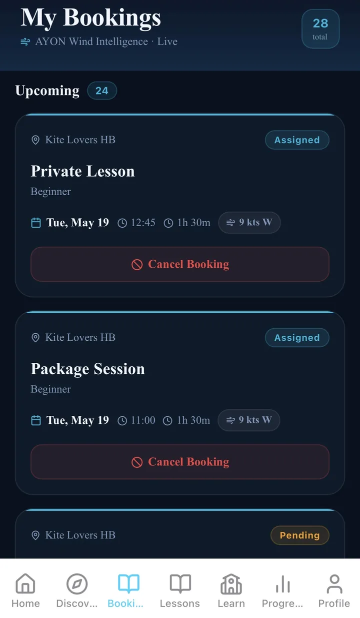 My Bookings